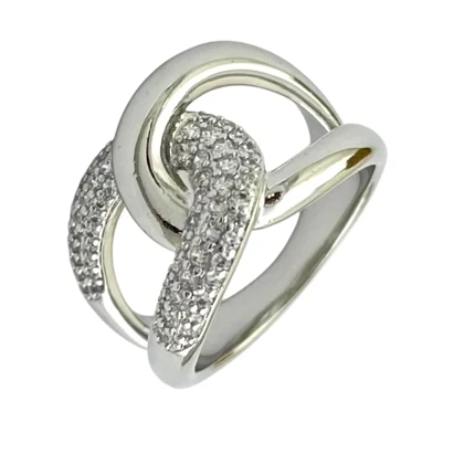 انگشتر زنانه ژوپینگ طرح شنل با نگین