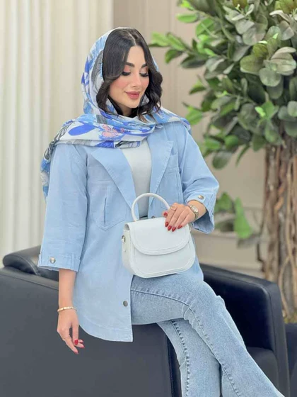 مانتو آستین پاگن دو جیب پیله