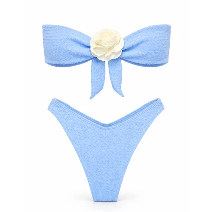 ست بیکینی زنانه مدل Bloom-5C0309 آبی روشن