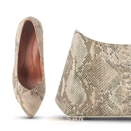 ست کیف و کفش زنانه چرم یلسان مدل آندیا کد 900-ROZHIN-RTL