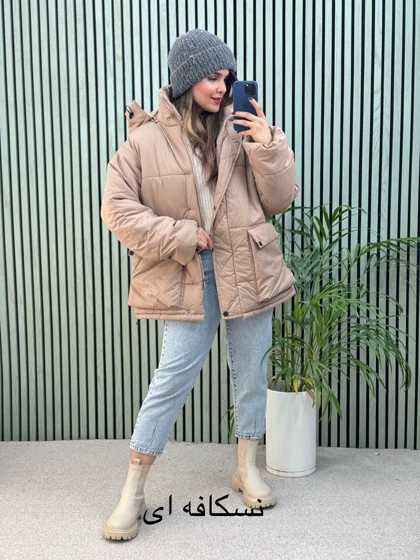 کاپشن کلاهدار الماس