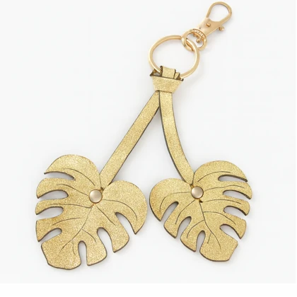 آویز کیف چرم مدل برگ