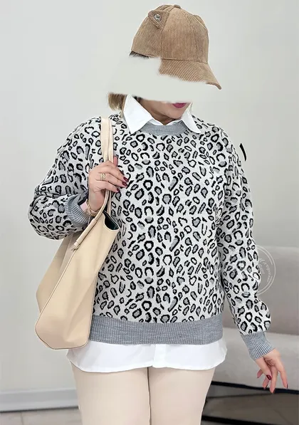 پلیور بافت پلنگی