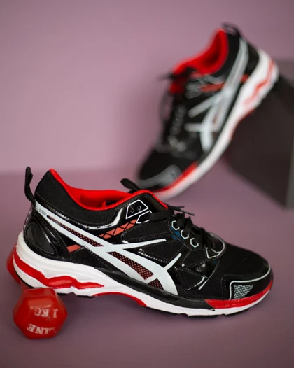 کفش مردانه Asics مدل Gel (مشکی قرمز)