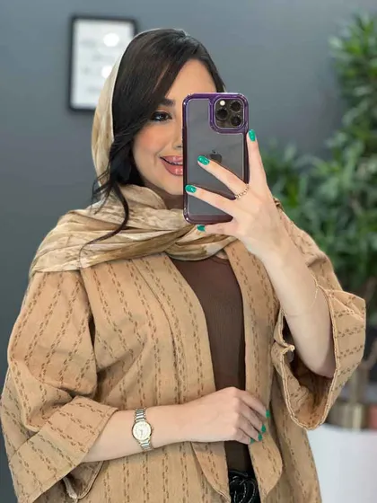 مانتو کوک دوزی آستین پاکتی