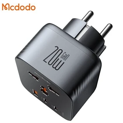 تبدیل پریز برق چندکاره و شارژر دیواری تایپ‌سی و USB مک‌دودو CP-0750