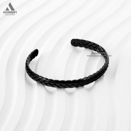 دستبند مشکی مردانه Texture Bracelet K01