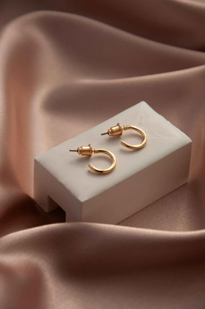 گوشواره حلقه‌ای روشا مدل میخی