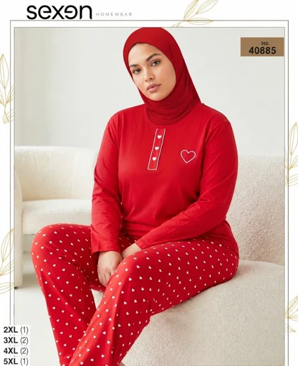 بلوز و شلوار بیگ سایز زنانه sexen کد 40885