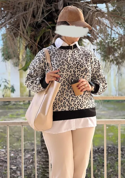 پلیور بافت پلنگی