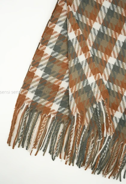 شال 4خونه پیچازی پشمی کد1004701