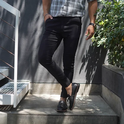 شلوار مردانه مشکی مدل MOBIN