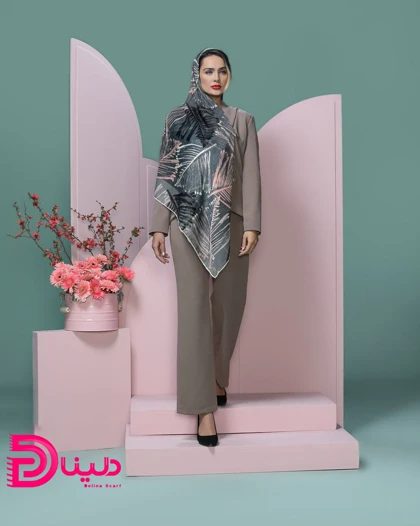 روسری نخی برگی