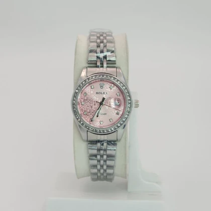 ساعت مچی زنانه رولکس Rolex با موتور کواتز و تاریخ دار