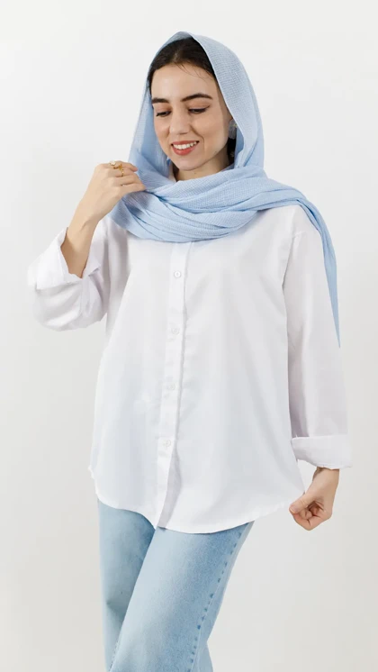 شومیز سفید بیسیک