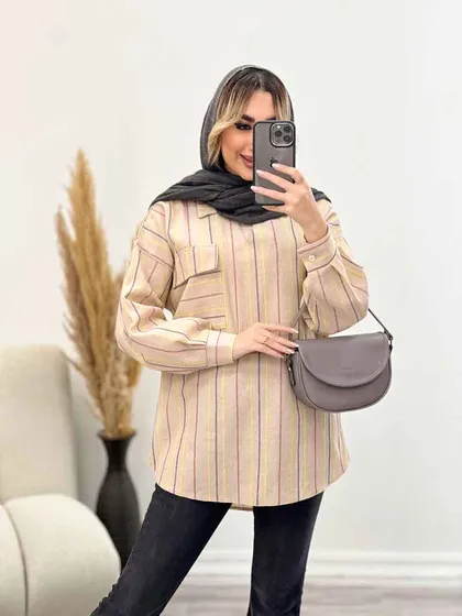 مانتو شومیزی راه راه