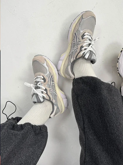 کتانی اسیکس طوسی صورتی - Asics - 002