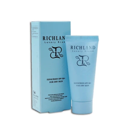 کرم ضد آفتاب بی‌رنگ SPF50 پوست خشک ریچلند 40 میل
