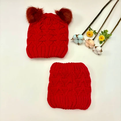 کلاه و شالگردن بچگانه خزدار