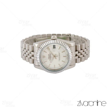 ساعت رولکس دیت جاست مردانه تمام سیلور ایندکس خطی 105239