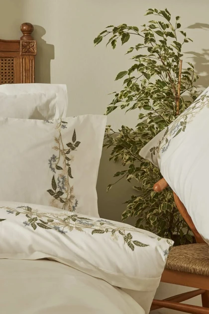 سرویس روتختی دو نفره Karaca Home مدل Nancy پنبه - سفید