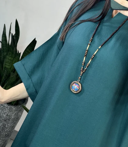 پیراهن مانتویی زیتون 2 (ارسال رایگان)