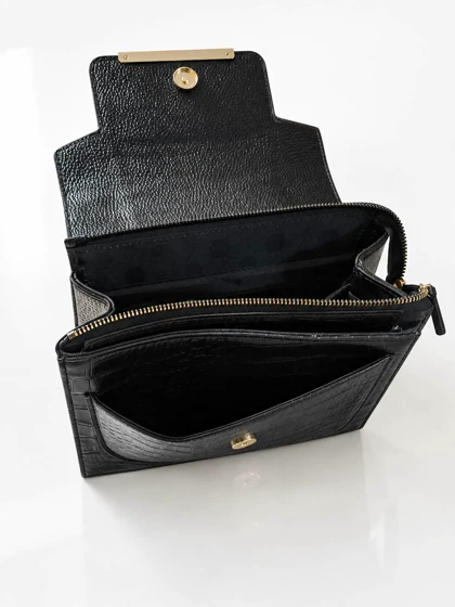 کیف دستی و دوشی زنانه تمام چرم طبیعی san1