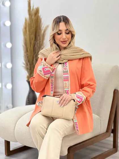 مانتو جلو باز خرجه کار هندی