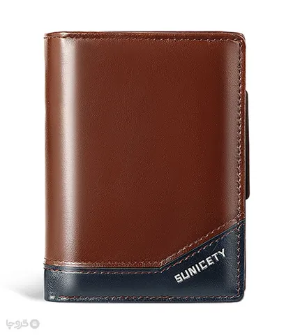 کیف پول و جاکارتی مردانه تاشو زیپ‌دار ضد سرقت Sunicety سانی ستی کد S3004