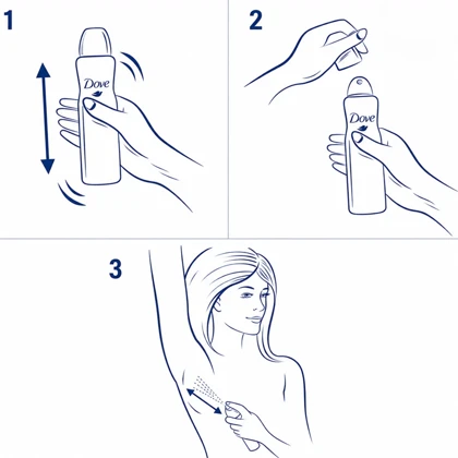 اسپری دئودورانت زنانه سیب و چای داو Dove Go Fresh حجم 250ml