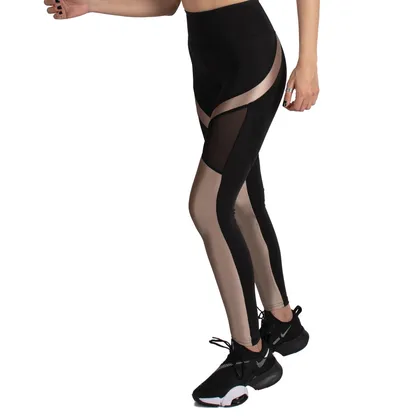 لگ اسلیم ورزشی مشکی/طلایی - Agi Slimming Sportive Leggings Siyah/Altın