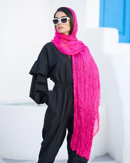 شال چروک ابریشم