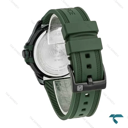 ساعت اسپرت نیوی فورس NF9215 بند رابر سبز NaviForce-7658-G