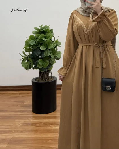 مانتو عبایی ابروبادی خنک مدل گلرخ