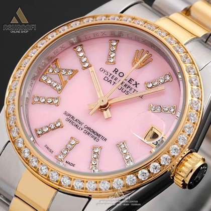 ساعت رولکس صفحه صورتی Rolex Lady Datejust SGP7