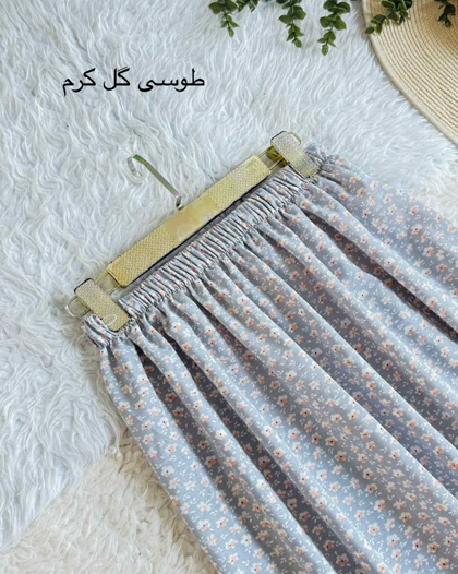 دامن پفکی گل‌دار کد محصول 1070