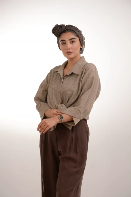 شومیز لونا کمربند چرم