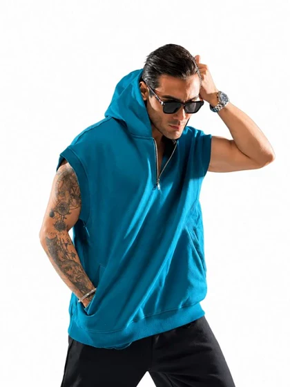 هودی وست نیم زیپ مردانه کد 7826-5