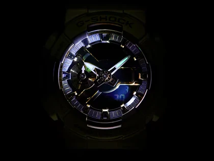ساعت مچی مردانه کاسیو جی‌شاک (Casio G-Shock) مدل GM-110G-1A9DR (قاب فلزی طلایی, طراحی لوکس و مقاوم)