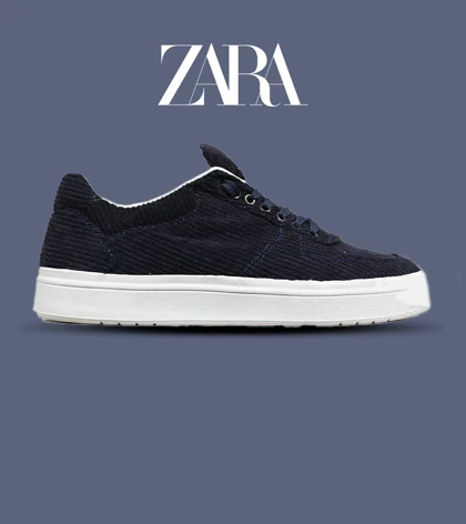 کفش کتانی کژوال مردانه سرمه ای ZARA مدل 6773