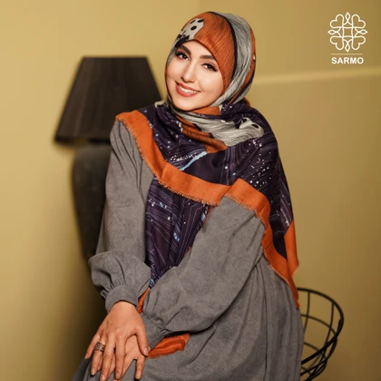 روسری نخ پنبه ارکیده