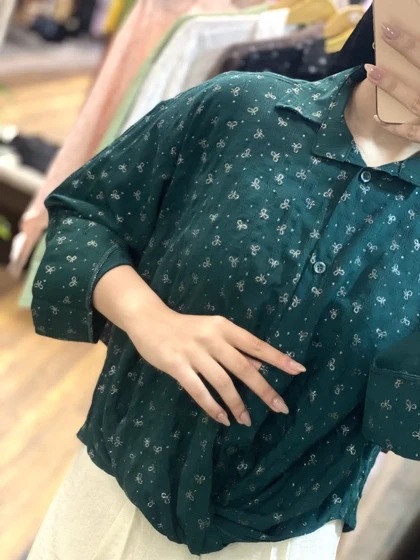 شومیز جلو پیچ اکلیلی-1035