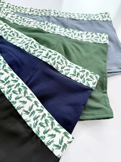 شورت نخ پنبه پادار مردانه جعبه ای لاگوست Lacoste