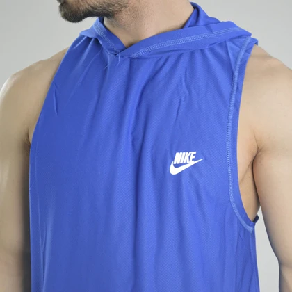 رکابی کلاهدار ورزشی مردانه نایک مدل VHD-Dri Fit-4K1003 آبی