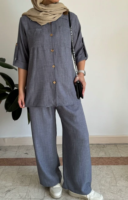 ست مانتو شلوار پنبه