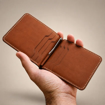 کیف پول جیبی چرم مدل نوژین
