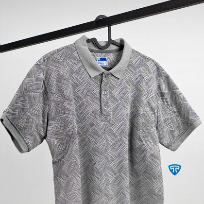 پولوشرت ضدتعریق مدل کارما طرح ملانژ مشکی