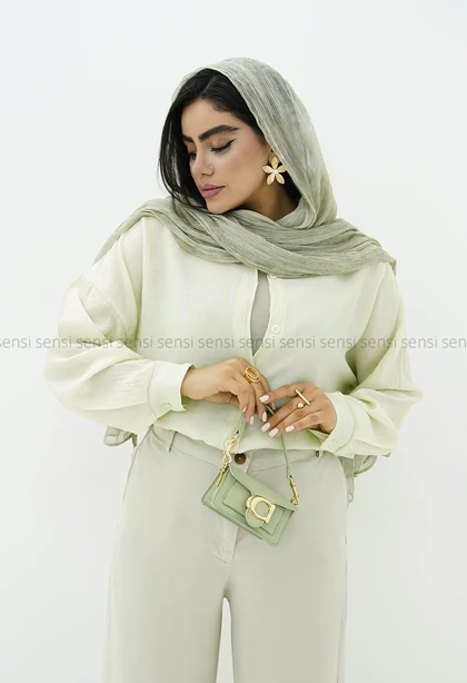 شومیز جلو دکمه شیشه ای کد1005993