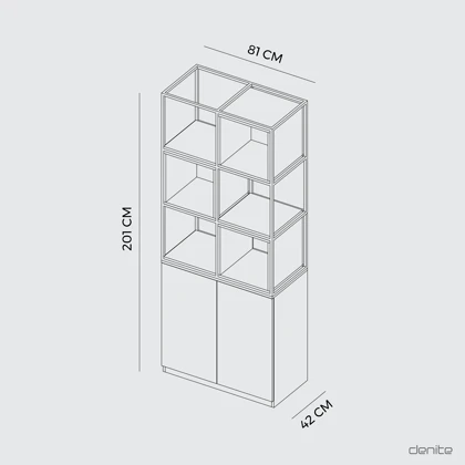 شلف کابینت دار دنیته مدل جوینت - Dscj01