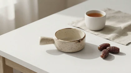 سس خوری سرامیک دسته دار روستیک